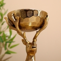 Подсвечник "Олень" алюминий 24х14х24 см Подсвечник "Олень" алюминий 24х14х24 см