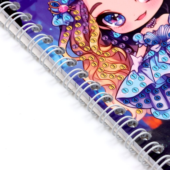 Алмазная мозаика с частичным заполнением для детей на блокноте «Модница», 11 х 15 см, 48 листов Алмазная мозаика с частичным заполнением для детей на блокноте «Модница», 11 х 15 см, 48 листов