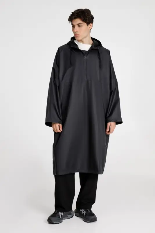 Дождевик-анорак R1, черный, размер XS/S