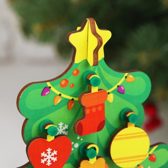 Новогодняя развивающая игрушка &laquo;Новый год! Ёлочка&raquo; нарядная 15 х 20 см