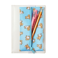 Пенал мягкий, 1 отделение, 95 х 200 мм, плоский, ПМ-шр28 Корги, с резинкой для блокнота, Пенал мягкий, 1 отделение, 95 х 200 мм, плоский, ПМ-шр28 Корги, с резинкой для блокнота,