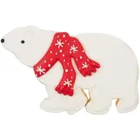 Печенье &laquo;Остаемся зимовать&raquo;, белое с красным