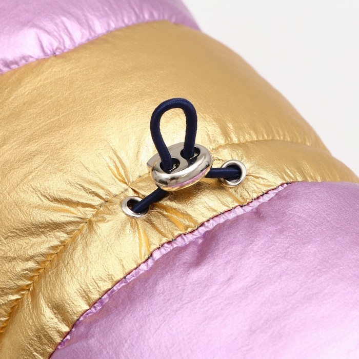 Комбинезон Комбинезон "Блик" с утяжкой, размер 10 (ДС 25 см, ОГ 34 см, ОШ 24 см), золото-лавандовый