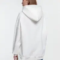 Худи оверсайз Kulonga Comfort Heavy, молочно-белое, размер XS/S