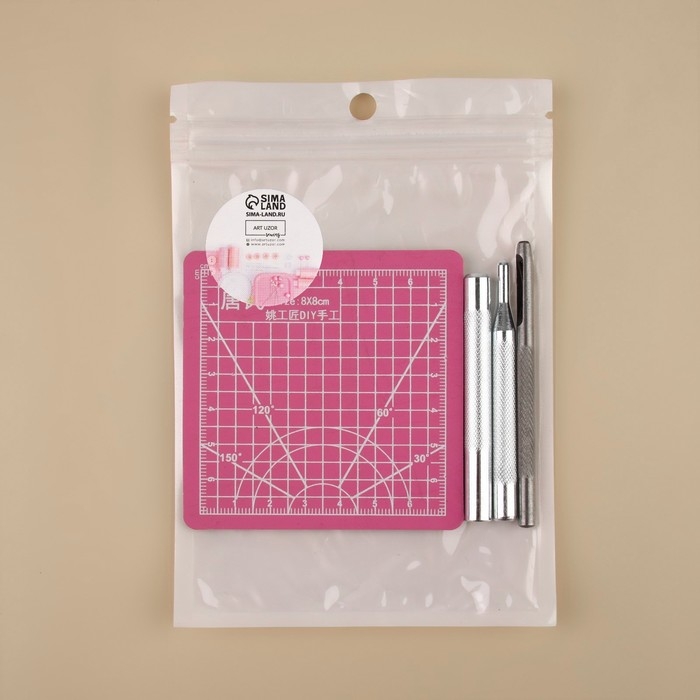 Набор инструментов для ручной установки S-образных кнопок, с матом, №633, d = 12 мм Набор инструментов для ручной установки S-образных кнопок, с матом, №633, d = 12 мм