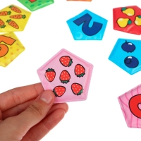 Мемо-игра: развивающие наклейки - присоски многоразовые для игры в ванной &laquo;Весёлый счёт&raquo;, найди пару, 6 пар, 12 стикеров EVA, Крошка Я