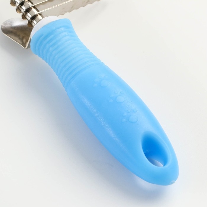 Колтунорез боковой Колтунорез боковой "Комфорт" 9 лезвий, нескользящая резиновая ручка, голубой