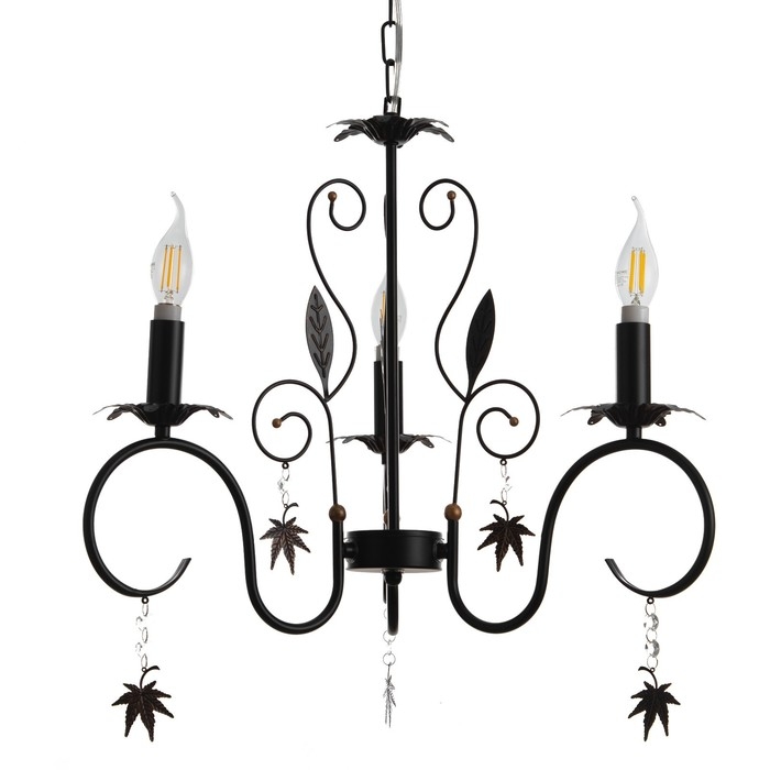 Люстра Люстра "Беатрис" 3xE14 40Вт черно-золотой 56,5х56,5х48,5-105 см BayerLux