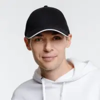 Бейсболка Spiker, черная с белым