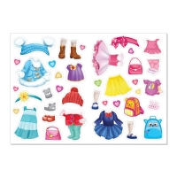 Наклейки «Наряди куколку. Сестрёнки», 12 стр. Наклейки «Наряди куколку. Сестрёнки», 12 стр.