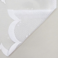 Тюль на кухню на шторной ленте 250х160 см, белый, 100% полиэстер Тюль на кухню на шторной ленте 250х160 см, белый, 100% полиэстер