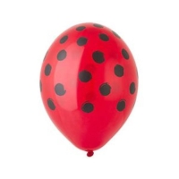Шар латексный 14" &laquo;Горох арт&raquo;, пастель, шелкография, набор 25 шт., цвет чёрно-красный