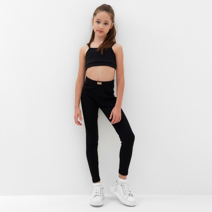Лосины для девочки MINAKU цвет чёрный, рост 110 см
