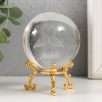 Сувенир стекло "Фламинго" d=6 см ажурная подставка 8,5х6х6 см Сувенир стекло "Фламинго" d=6 см ажурная подставка 8,5х6х6 см