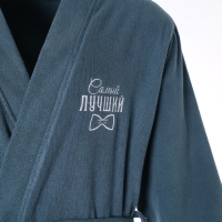 Халат махровый мужской "Самый лучший" размер 52-54, морская волна Халат махровый мужской "Самый лучший" размер 52-54, морская волна