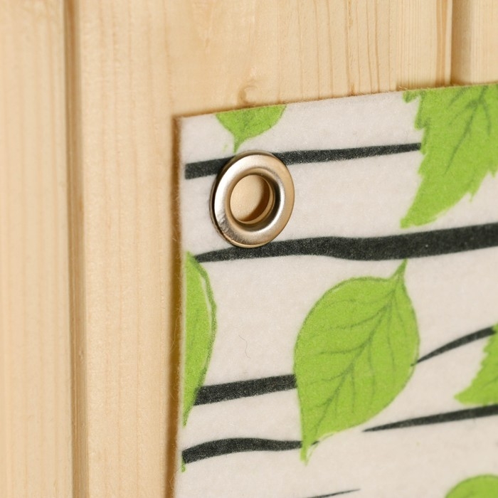 Настенный подвесной органайзер на люверсах 8 отделений, принт березка, 62х30 см, войлок Настенный подвесной органайзер на люверсах 8 отделений, принт березка, 62х30 см, войлок