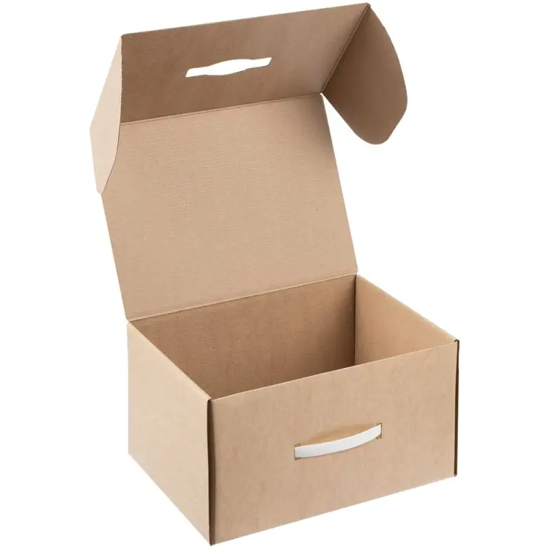 Коробка Matter High Light, крафт с белой ручкой Коробка Matter High Light, крафт с белой ручкой