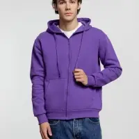 Толстовка на молнии с капюшоном Siverga Heavy 2.0, фиолетовая, размер 4XL