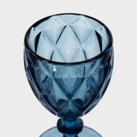 Набор бокалов для вина из стекла Magistro &laquo;Круиз&raquo;, 250 мл, 8&times;15,3 см, 6 шт, цвет синий