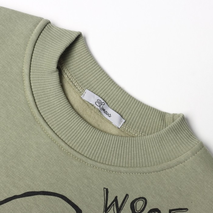 Свитшот для мальчика, цвет оливковый, рост 92 см