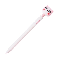 Ручка гелевая прикол Calligrata "Котик" автоматическая, узел 0.5 мм, синие чернила, белая