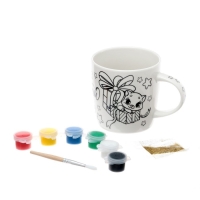 Кружка под раскраску на новый год &laquo;Мечтай&raquo;, 300 мл, новогодний набор для творчества
