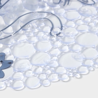 Коврик противоскользящий в ванну на присосках Доляна &laquo;Кошечки&raquo;, 38&times;67,5 см, цвет белый