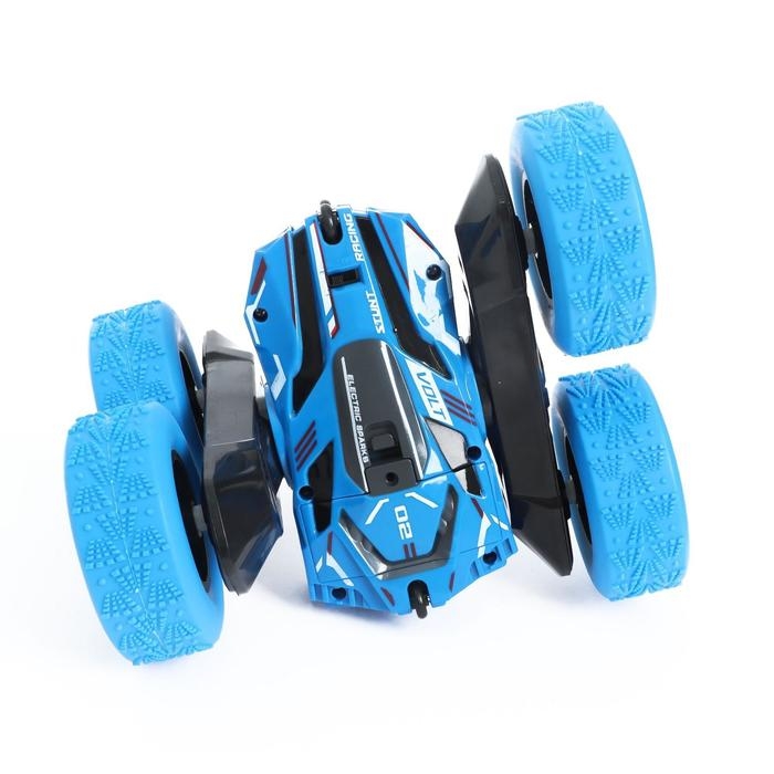 Машина-перевёртыш радиоуправляемая &laquo;Трюкач&raquo;, с аккумулятором, цвет синий