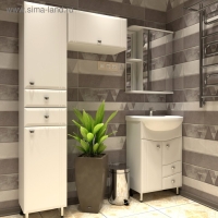 Комплект мебели: Тумба "Тура 55" + раковина "Исеть 55", 30,6 х 82 х 49,5 см