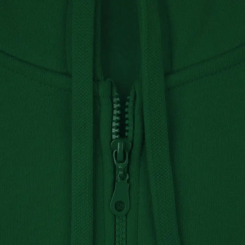 Толстовка на молнии с капюшоном Siverga Heavy 2.0, темно-зеленая, размер XS