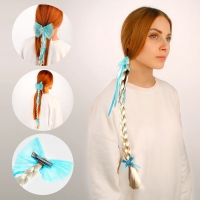 Коса на зажиме &laquo;Снежная принцесса&raquo;, 50 см