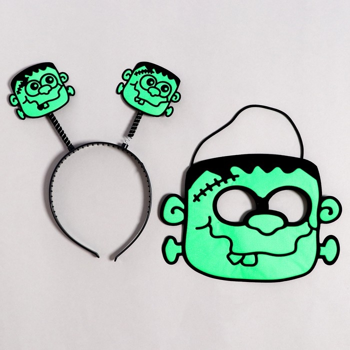 Карнавальный набор «Лицо», 2 предмета: ободок, маска Карнавальный набор «Лицо», 2 предмета: ободок, маска