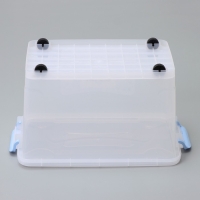 Контейнер для хранения с крышкой RICCO, 35 л, 50&times;31&times;28 см, на колёсах, прозрачный