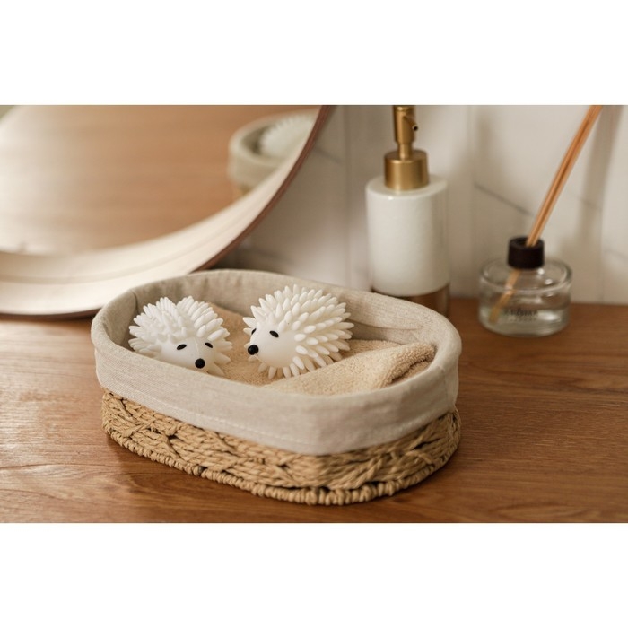 Шарики для стирки белья Доляна &laquo;Ёжики&raquo;, 2 шт, цвет белый