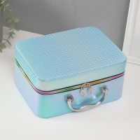 Шкатулка кожзам с зеркалом "Плетение" голубая н-р 3 шт 19,4х12,5х8 22х16х9 11,5х24,5х18,5 см Шкатулка кожзам с зеркалом "Плетение" голубая н-р 3 шт 19,4х12,5х8 22х16х9 11,5х24,5х18,5 см