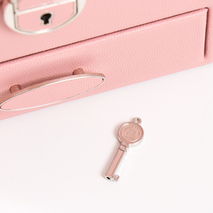 Шкатулка кожзам для украшений Шкатулка кожзам для украшений "Сахарная вата" 16х16х11,8 см