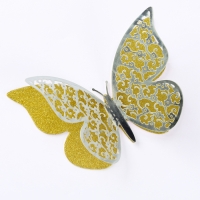 Набор топперов «Бабочки», с узорами, набор — 12 шт., цвет серебро Набор топперов «Бабочки», с узорами, набор — 12 шт., цвет серебро