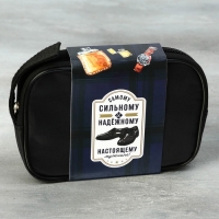 Набор дорожный для обуви "Сильному и надежному", щетка 2шт., губка, лопатка Набор дорожный для обуви "Сильному и надежному", щетка 2шт., губка, лопатка