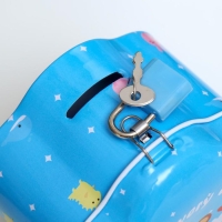 Копилка металл цветочек "Зверушка" МИКС 7,2х9,5х9,5 см