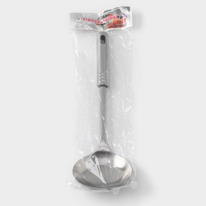 Половник из нержавеющей стали Доляна «Стандарт», 100 мл, h=31 см, цвет серебряный Половник из нержавеющей стали Доляна «Стандарт», 100 мл, h=31 см, цвет серебряный