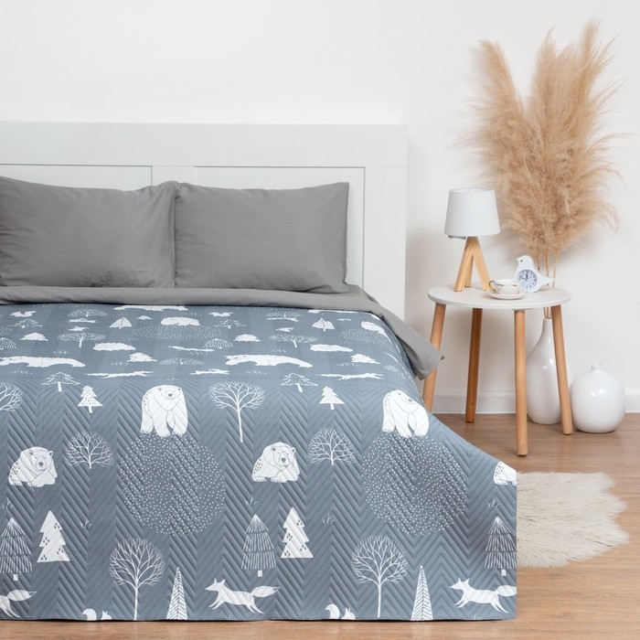 Покрывало LoveLife Евро &laquo;Зимний лес&raquo; 200х210&plusmn;5см, микрофайбер