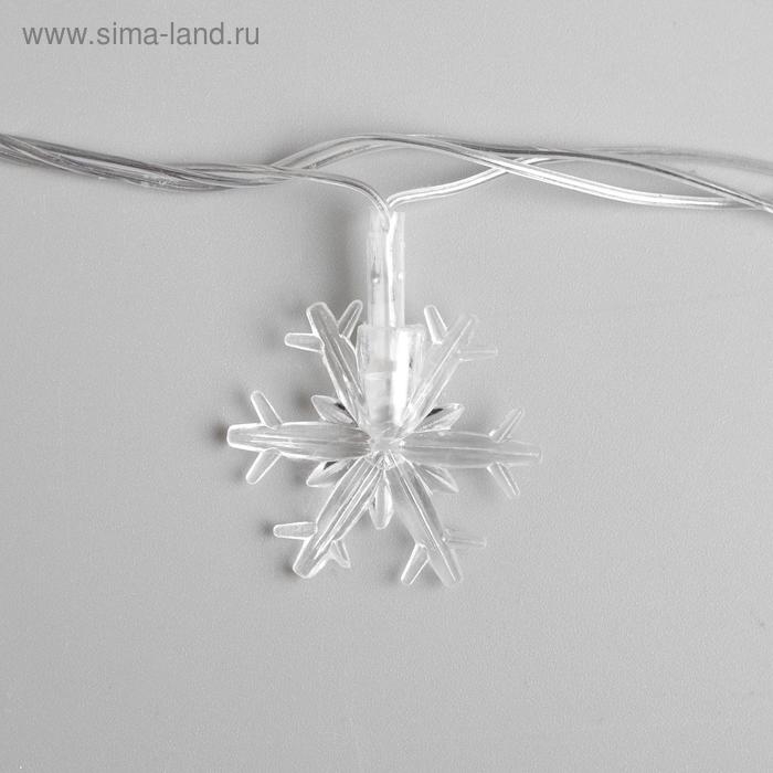 Гирлянда «Нить» 5 м с насадками «Снежинки большие», IP20, прозрачная нить, 20 LED, свечение мульти (RG/RB), мигание, 220 В Гирлянда «Нить» 5 м с насадками «Снежинки большие», IP20, прозрачная нить, 20 LED, свечение мульти (RG/RB), мигание, 220 В