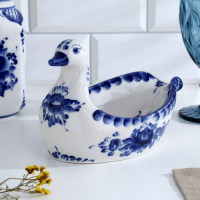 Подставка под половник &laquo;Уточка&raquo;, 13х21 см, гжель