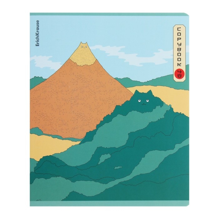 Тетрадь 48 листов в клетку ErichKrause Тетрадь 48 листов в клетку ErichKrause "Найди кота", матовая ламинация, обложка мелованный картон, блок офсет, микс