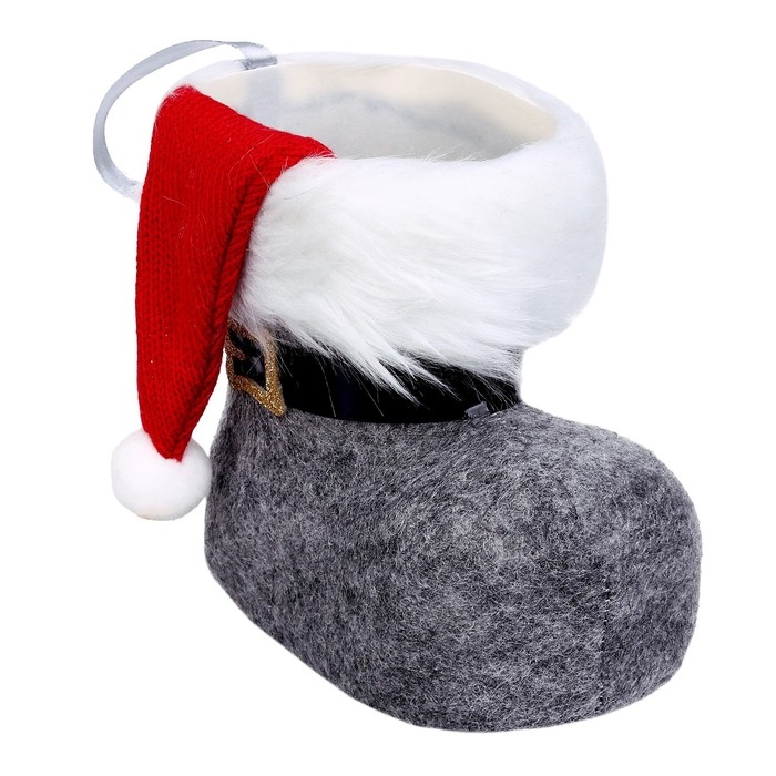 Конфетница &laquo;Сапожок&raquo;, с колпаком, цвет серый