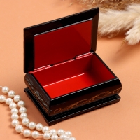 Шкатулка &laquo;Котенок&raquo;, черная, 6&times;9 см, лаковая миниатюра