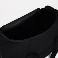 Сумка дорожная на молнии, наружный карман, длинный ремень, цвет чёрный Сумка дорожная на молнии, наружный карман, длинный ремень, цвет чёрный