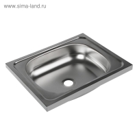 Мойка кухонная "Владикс", накладная, без сифона, 50х40 см, нержавеющая сталь 0.4 мм Мойка кухонная "Владикс", накладная, без сифона, 50х40 см, нержавеющая сталь 0.4 мм