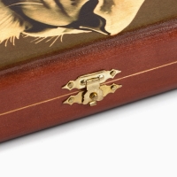 Нарды деревянные с шашками, настольная игра "Лев", 40 х 40 см Нарды деревянные с шашками, настольная игра "Лев", 40 х 40 см