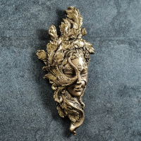 Панно "Маска" 33х16х5 см, бронза с позолотой